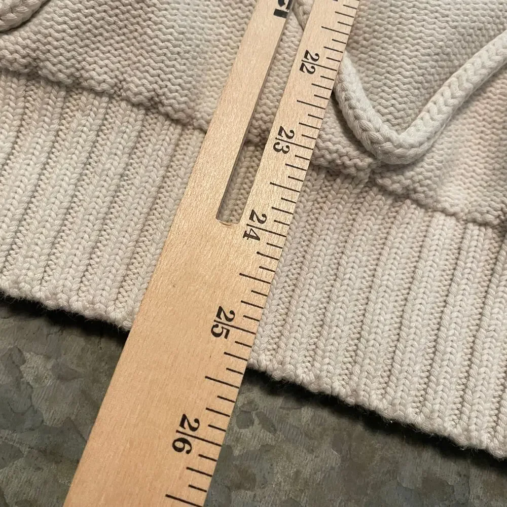 Air Jordan Wings Collection Cable Knit Sweater Mens Large Made In Italy Cream